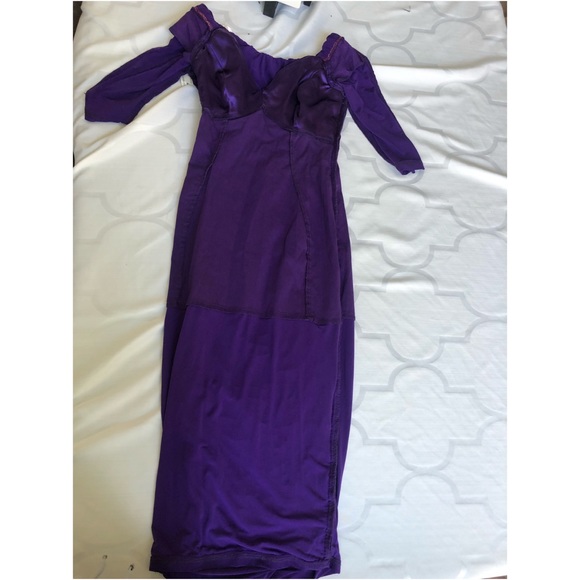 Laura Byrnes Monica purple wiggle pinup midi dress - Picture 9 of 9